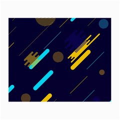 Blue Background Geometric Abstrac Small Glasses Cloth (2 Sides) by nateshop
