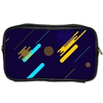 Blue Background Geometric Abstrac Toiletries Bag (One Side) Front