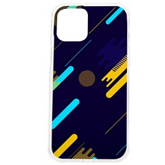 Blue Background Geometric Abstrac Iphone 12 Pro Max Tpu Uv Print Case by nateshop