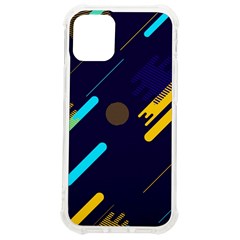 Blue Background Geometric Abstrac Iphone 12 Mini Tpu Uv Print Case	 by nateshop