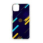 Blue Background Geometric Abstrac iPhone 11 TPU UV Print Case Front