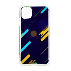 Blue Background Geometric Abstrac Iphone 11 Tpu Uv Print Case by nateshop