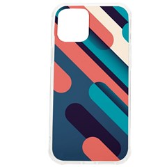 Blue Geometric Background, Abstract Lines Background Iphone 12 Pro Max Tpu Uv Print Case by nateshop