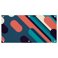 Blue Geometric Background, Abstract Lines Background Banner And Sign 4  X 2 