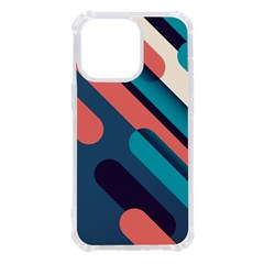 Blue Geometric Background, Abstract Lines Background Iphone 13 Pro Tpu Uv Print Case by nateshop