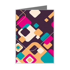 Colorful Abstract Background, Geometric Background Mini Greeting Card by nateshop