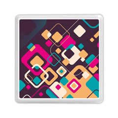 Colorful Abstract Background, Geometric Background Memory Card Reader (square) by nateshop