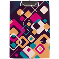 Colorful Abstract Background, Geometric Background A4 Acrylic Clipboard by nateshop