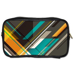 Material Design, Lines, Retro Abstract Art, Geometry Toiletries Bag (two Sides) by nateshop