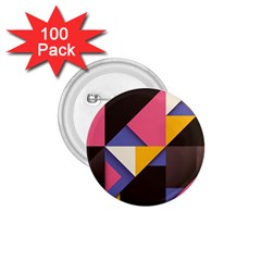 Retro Colorful Background, Geometric Abstraction 1 75  Buttons (100 Pack)  by nateshop