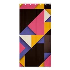 Retro Colorful Background, Geometric Abstraction Shower Curtain 36  X 72  (stall)  by nateshop