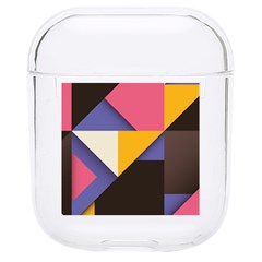 Retro Colorful Background, Geometric Abstraction Hard Pc Airpods 1/2 Case by nateshop