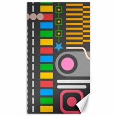 Pattern Geometric Abstract Colorful Arrows Lines Circles Triangles Canvas 40  X 72  by Grandong