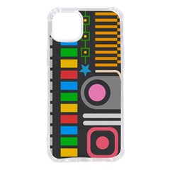 Pattern Geometric Abstract Colorful Arrows Lines Circles Triangles Iphone 14 Plus Tpu Uv Print Case by Grandong