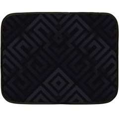 Black Pattern, Black, Pattern Two Sides Fleece Blanket (mini) by nateshop