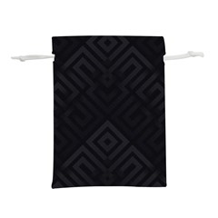 Black Pattern, Black, Pattern Lightweight Drawstring Pouch (l) by nateshop