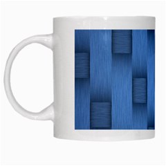 Blue Pattern Texture White Mug by nateshop