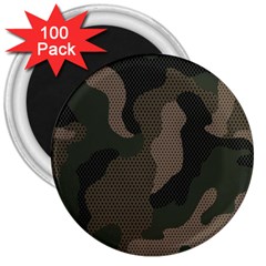 Camo, Abstract, Beige, Black, Brown Military, Mixed, Olive 3  Magnets (100 Pack) by nateshop