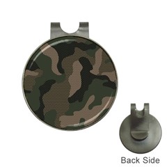Camo, Abstract, Beige, Black, Brown Military, Mixed, Olive Hat Clips With Golf Markers