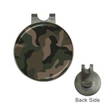 Camo, Abstract, Beige, Black, Brown Military, Mixed, Olive Hat Clips with Golf Markers Front