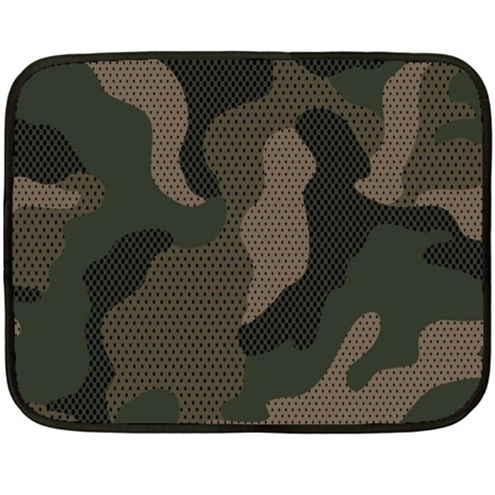 Camo, Abstract, Beige, Black, Brown Military, Mixed, Olive Fleece Blanket (Mini)