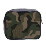 Camo, Abstract, Beige, Black, Brown Military, Mixed, Olive Mini Toiletries Bag (Two Sides) Back