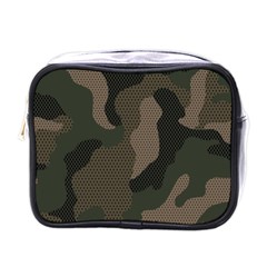 Camo, Abstract, Beige, Black, Brown Military, Mixed, Olive Mini Toiletries Bag (one Side) by nateshop