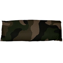 Camo, Abstract, Beige, Black, Brown Military, Mixed, Olive Body Pillow Case (dakimakura) by nateshop