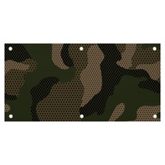 Camo, Abstract, Beige, Black, Brown Military, Mixed, Olive Banner And Sign 6  X 3  by nateshop