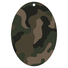 Camo, Abstract, Beige, Black, Brown Military, Mixed, Olive Uv Print Acrylic Ornament Oval by nateshop