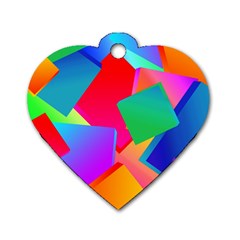 Colors, Color Dog Tag Heart (One Side)