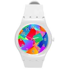 Colors, Color Round Plastic Sport Watch (M)