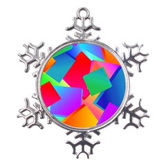 Colors, Color Metal Large Snowflake Ornament by nateshop