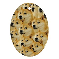 Doge, Memes, Pattern Ornament (Oval)