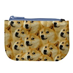 Doge, Memes, Pattern Large Coin Purse