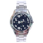 Flowers Pattern , Pattern, Flowers, Texture Stainless Steel Analogue Watch Front