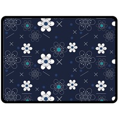 Flowers Pattern , Pattern, Flowers, Texture Two Sides Fleece Blanket (large) by nateshop