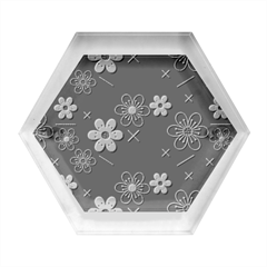 Flowers Pattern , Pattern, Flowers, Texture Hexagon Wood Jewelry Box by nateshop