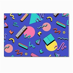 Geometric Shapes Material Design, Lollipop, Lines Postcard 4 x 6  (pkg Of 10)