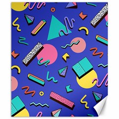 Geometric Shapes Material Design, Lollipop, Lines Canvas 8  X 10  by nateshop