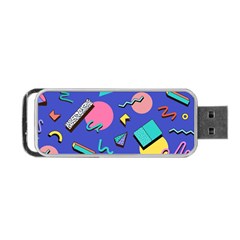 Geometric Shapes Material Design, Lollipop, Lines Portable Usb Flash (two Sides) by nateshop