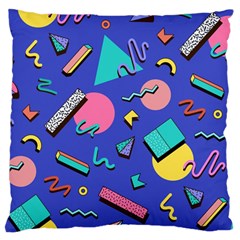 Geometric Shapes Material Design, Lollipop, Lines Standard Premium Plush Fleece Cushion Case (one Side) by nateshop