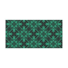 Green Damask Pattern Vintage Floral Pattern, Green Vintage Yoga Headband by nateshop