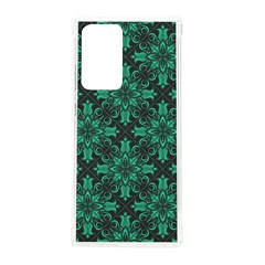 Green Damask Pattern Vintage Floral Pattern, Green Vintage Samsung Galaxy Note 20 Ultra Tpu Uv Case by nateshop