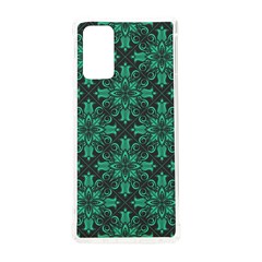 Green Damask Pattern Vintage Floral Pattern, Green Vintage Samsung Galaxy Note 20 Tpu Uv Case by nateshop