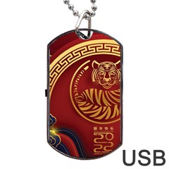 Holiday, Chinese New Year, Year Of The Tiger Dog Tag Usb Flash (two Sides) by nateshop