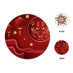 Holiday, Chinese New Year, Playing Cards Single Design (round) by nateshop
