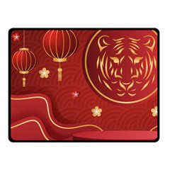 Holiday, Chinese New Year, Two Sides Fleece Blanket (small) by nateshop