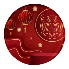Holiday, Chinese New Year, Round Glass Fridge Magnet (4 Pack) by nateshop