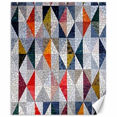 Mosaic, Colorful, Rhombuses, Pattern, Geometry Canvas 8  X 10  by nateshop